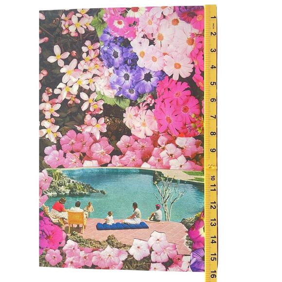Floral Poolside Collage Fine Art Print – 12x16 Modern Vintage Wall Art Poster - Picture 4 of 7